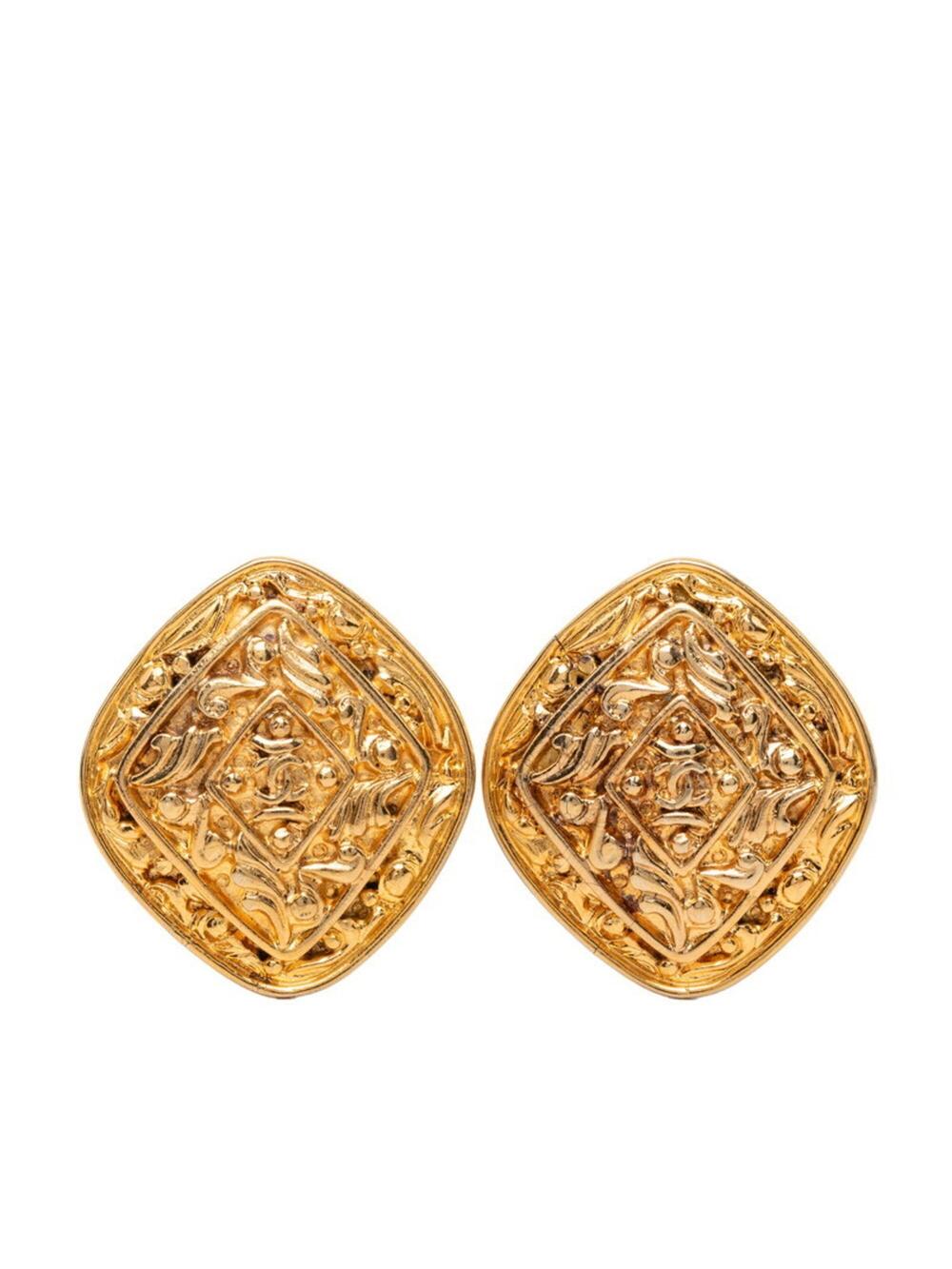Chanel Cc Logo Clip-On Earrings Metal #347137C59B
